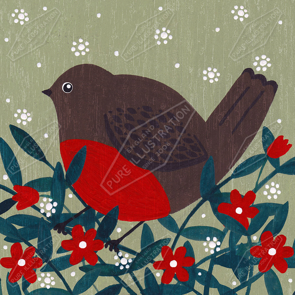 00025140SSN- Sian Summerhayes is represented by Pure Art Licensing Agency - Christmas Greeting Card Design