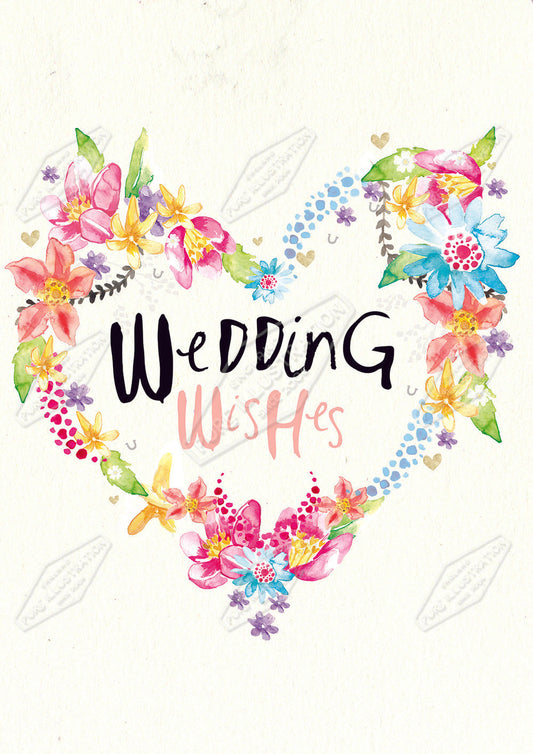 00025478EST- Emily Stalley is represented by Pure Art Licensing Agency - Wedding Greeting Card Design