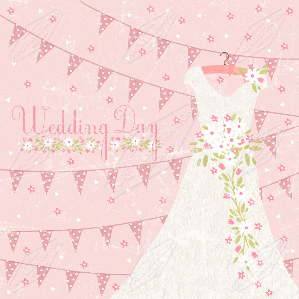 00025544SSNa- Sian Summerhayes is represented by Pure Art Licensing Agency - Wedding Greeting Card Design