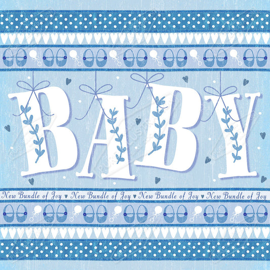 00025545SSNa- Sian Summerhayes is represented by Pure Art Licensing Agency - New Baby Greeting Card Design