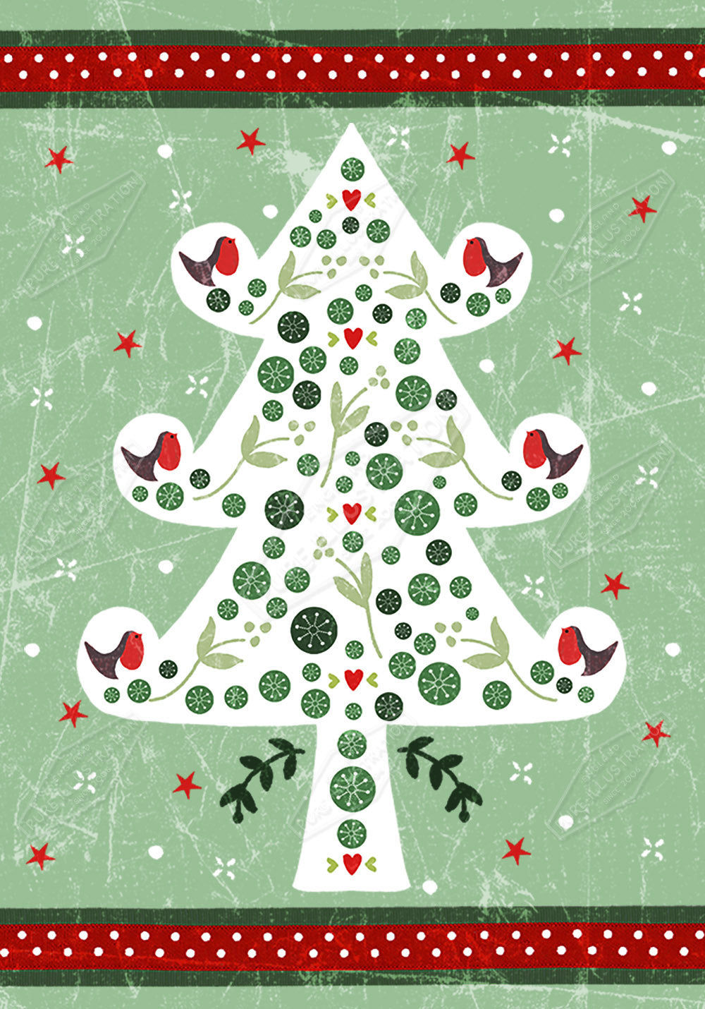 00025546SSNa- Sian Summerhayes is represented by Pure Art Licensing Agency - Christmas Greeting Card Design