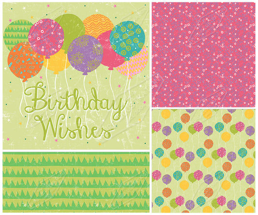 00025607SSN- Sian Summerhayes is represented by Pure Art Licensing Agency - Birthday Greeting Card Design