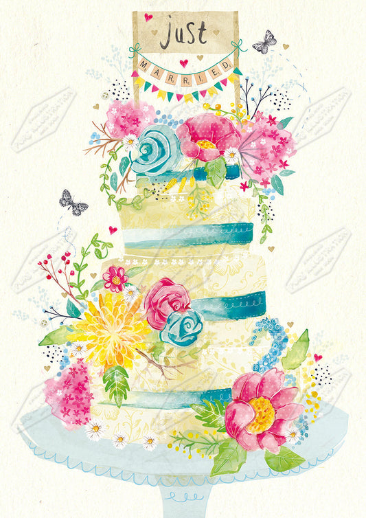 00025689EST- Emily Stalley is represented by Pure Art Licensing Agency - Wedding Greeting Card Design