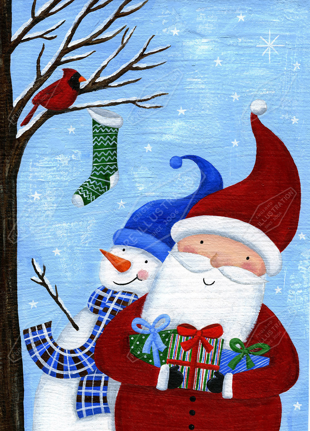 00025797AAI - Folk Santa by Anna Aitken - Pure Art Licensing & Surface Design Agency