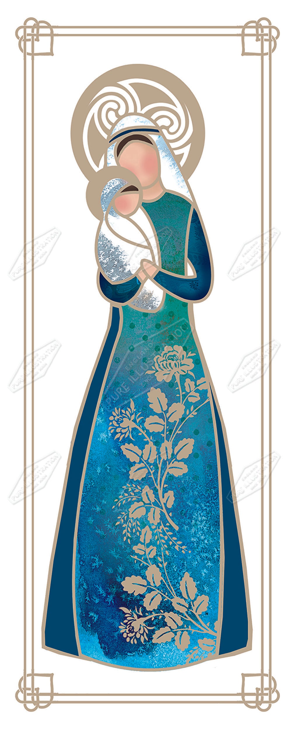 00025818DEV - Deva Evans is represented by Pure Art Licensing Agency - Christmas Greeting Card Design