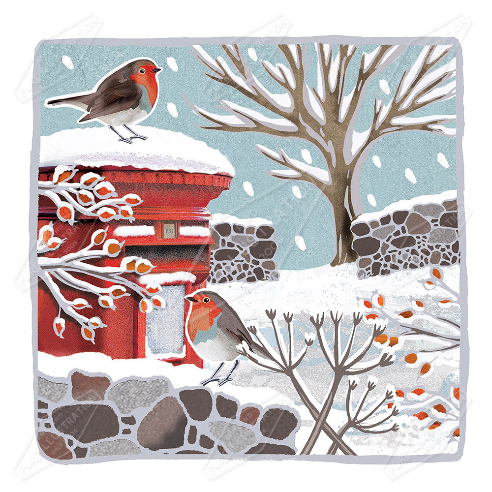 00025820DEV - Deva Evans is represented by Pure Art Licensing Agency - Christmas Greeting Card Design