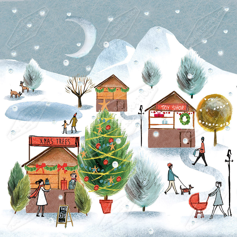00025823DEV - Deva Evans is represented by Pure Art Licensing Agency - Christmas Greeting Card Design