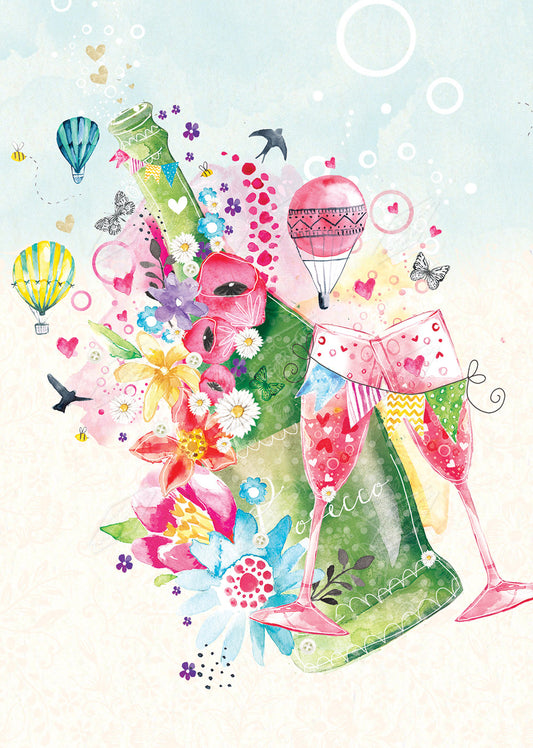 00026061EST- Emily Stalley is represented by Pure Art Licensing Agency - Wedding Greeting Card Design