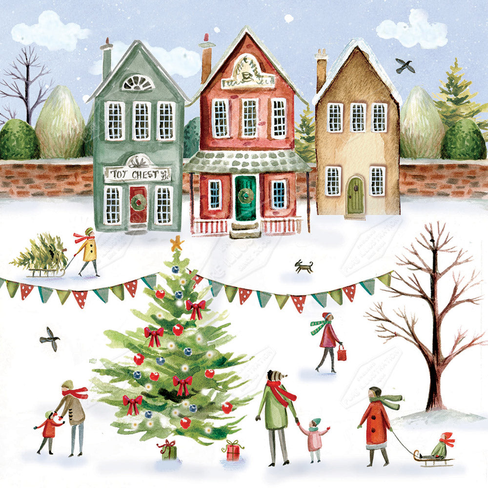 00026365DEV - Deva Evans is represented by Pure Art Licensing Agency - Christmas Greeting Card Design
