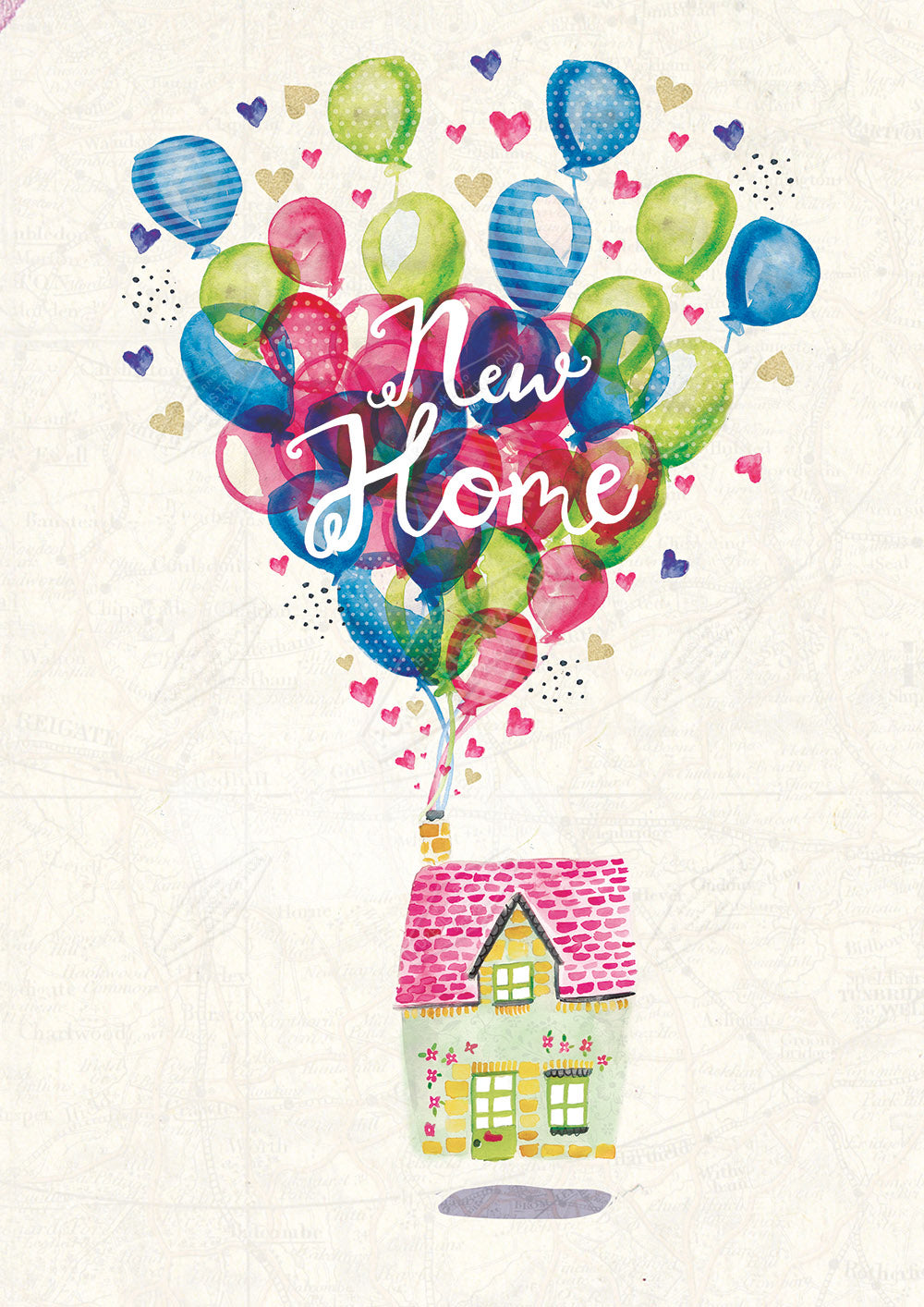 00026911EST- Emily Stalley is represented by Pure Art Licensing Agency - New Home Greeting Card Design