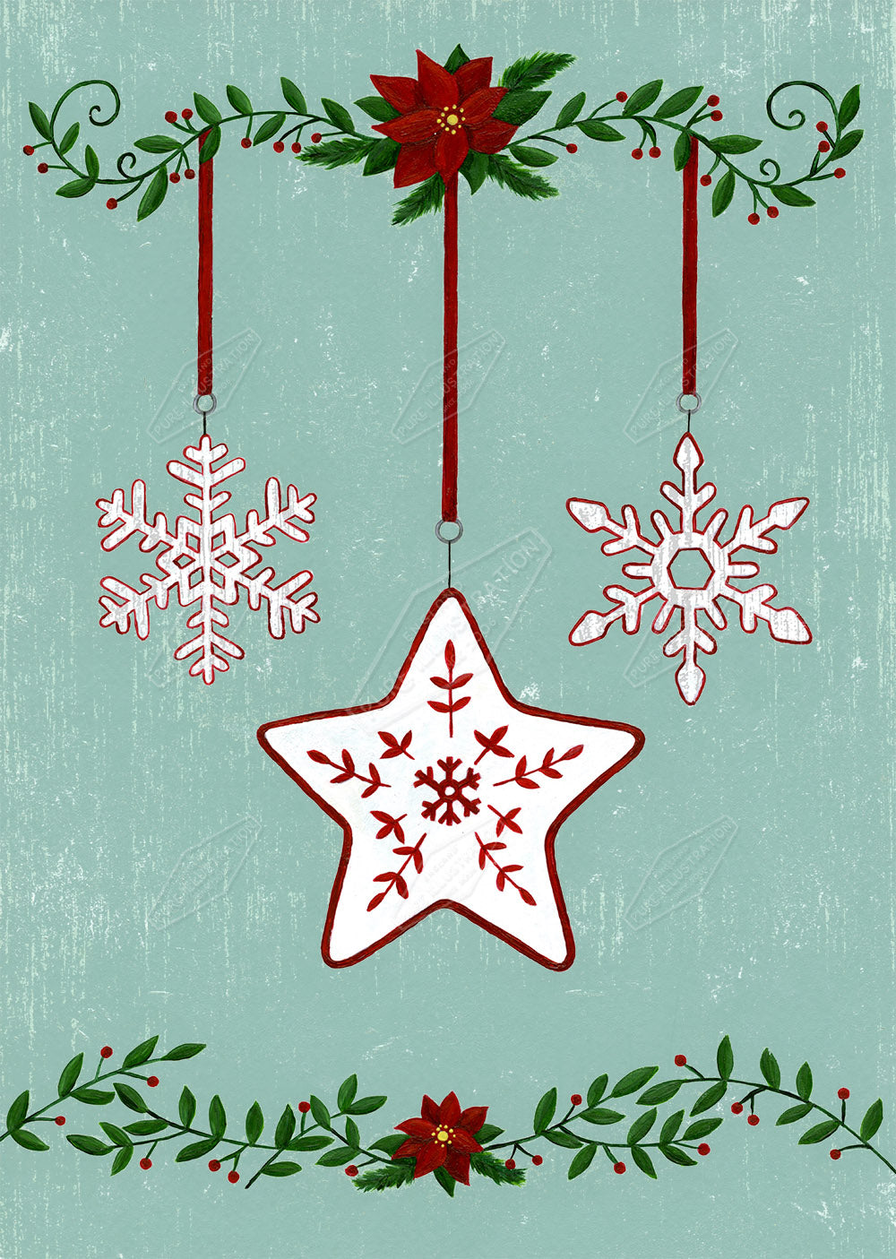 00026913AAI - Folk Christmas Decorations by Anna Aitken - Pure Art Licensing Agency 