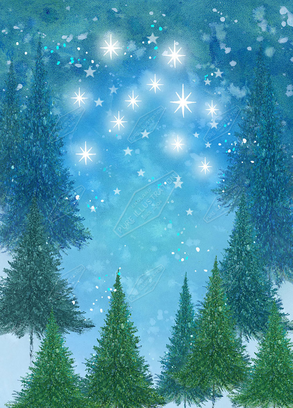 00027137JPA- Jan Pashley is represented by Pure Art Licensing Agency - Christmas Greeting Card Design
