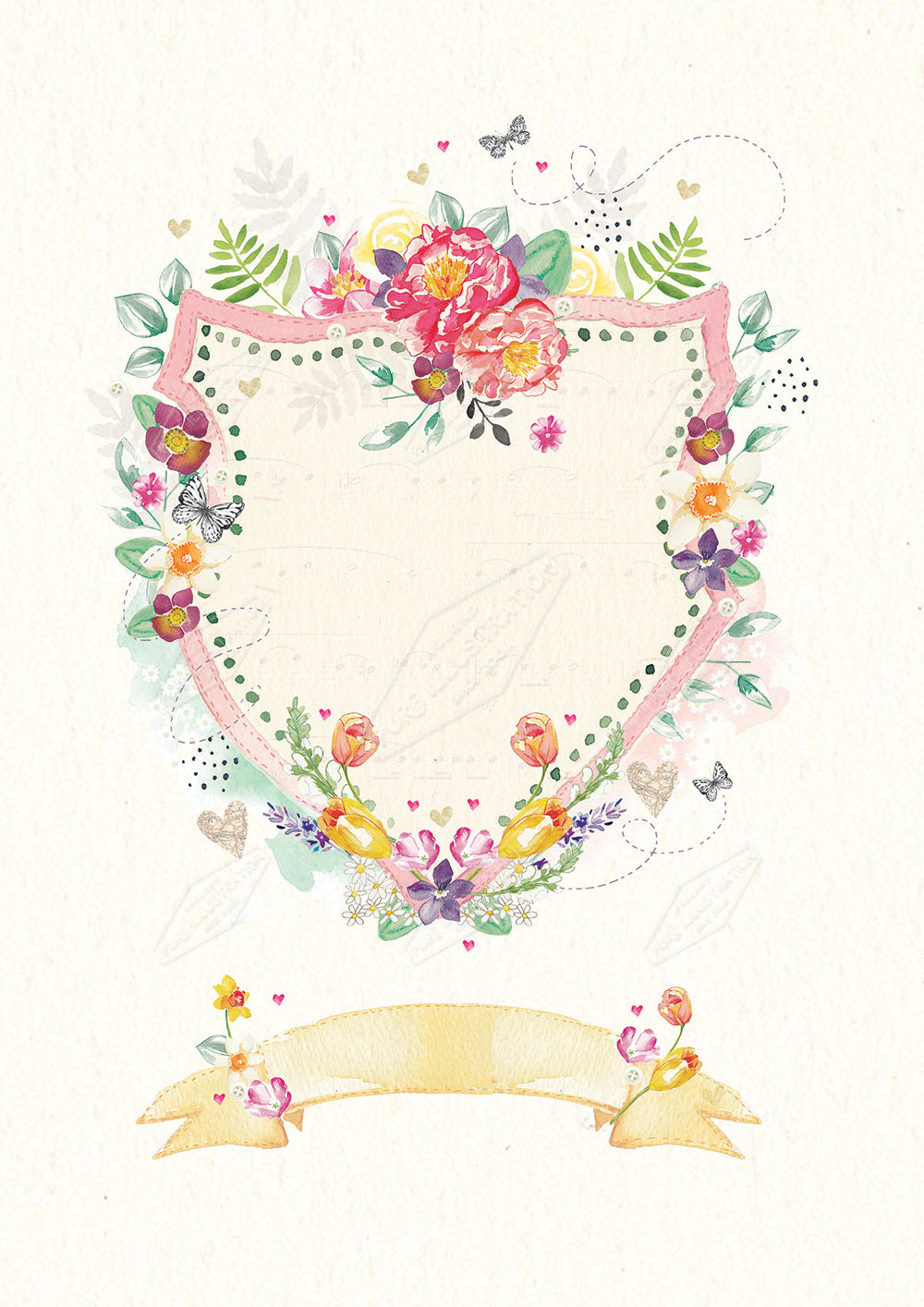 00027728EST- Emily Stalley is represented by Pure Art Licensing Agency - Wedding Greeting Card Design