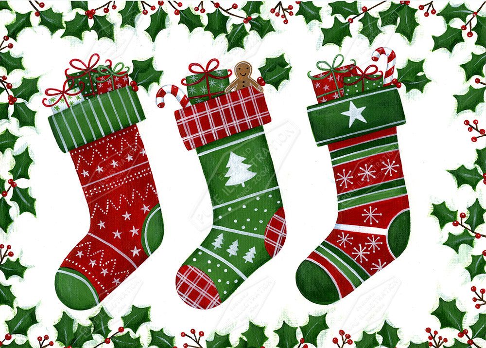 00027730AAI - Christmas Stockings by Anna Aitken - Pure Art Licensing & Surface Design Agency
