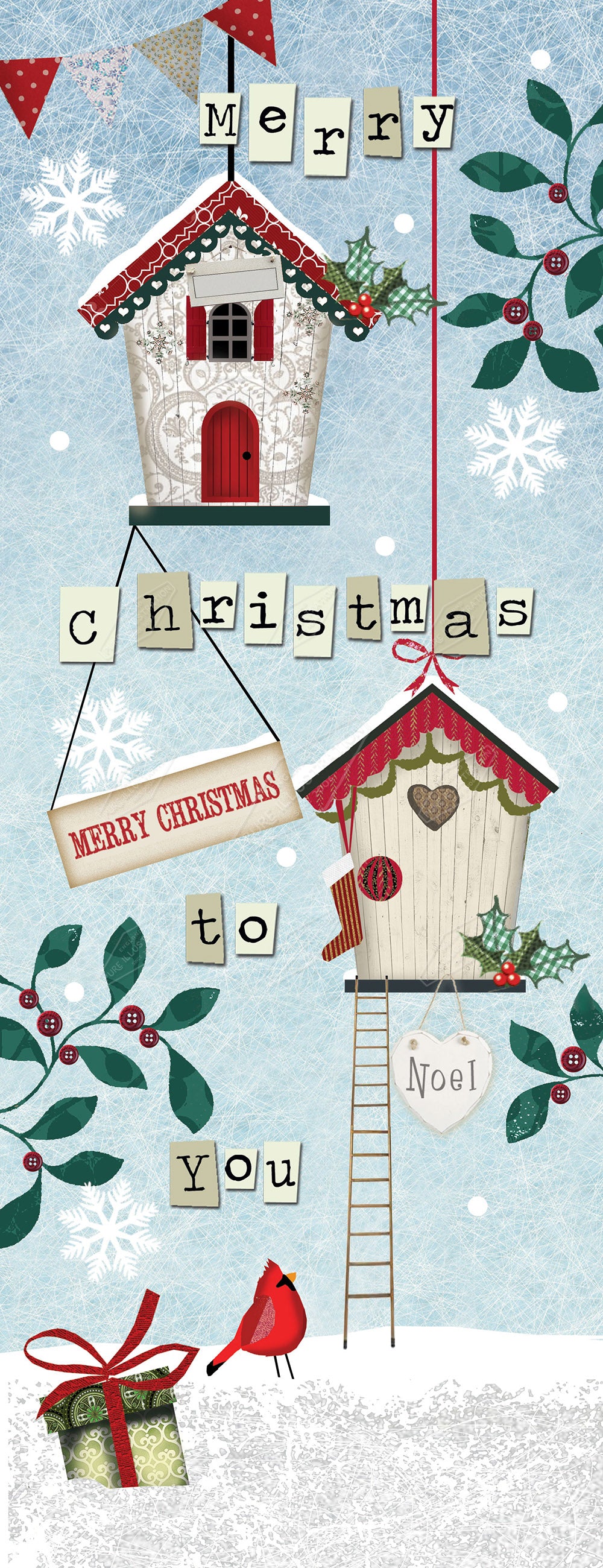 00027783DEV - Deva Evans is represented by Pure Art Licensing Agency - Christmas Greeting Card Design