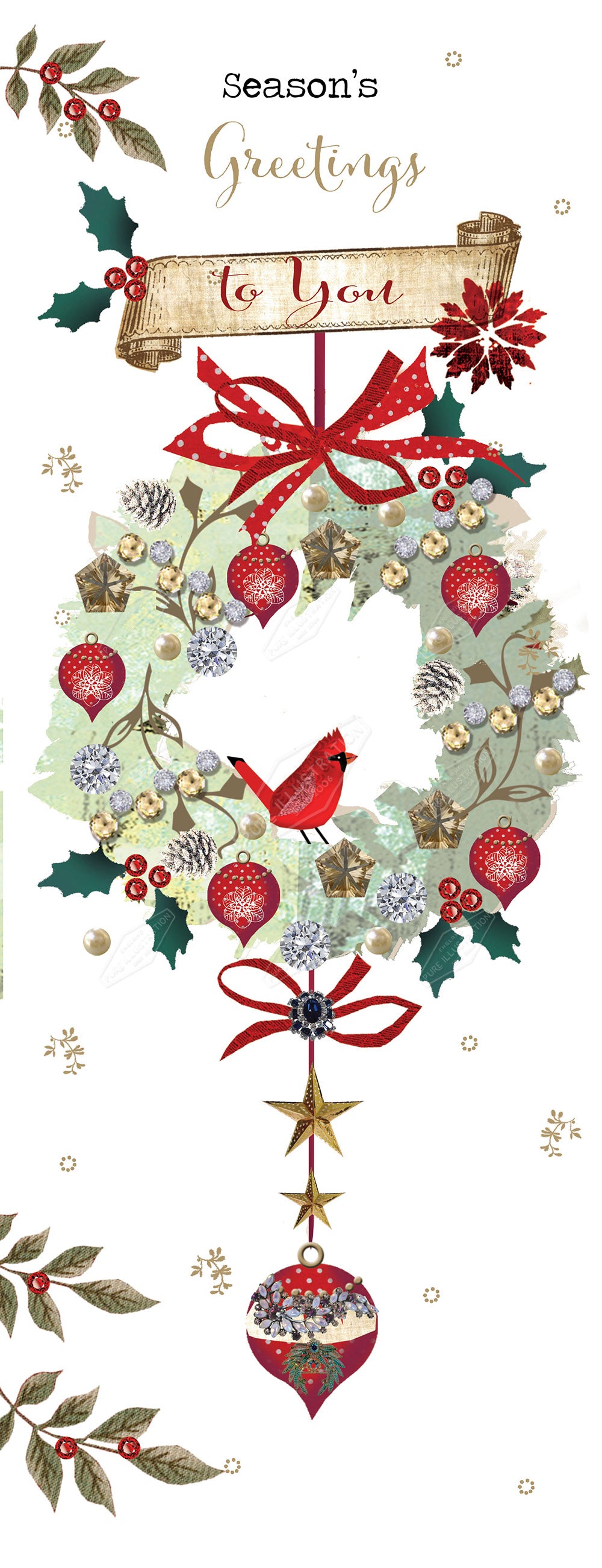 00027789DEV - Deva Evans is represented by Pure Art Licensing Agency - Christmas Greeting Card Design