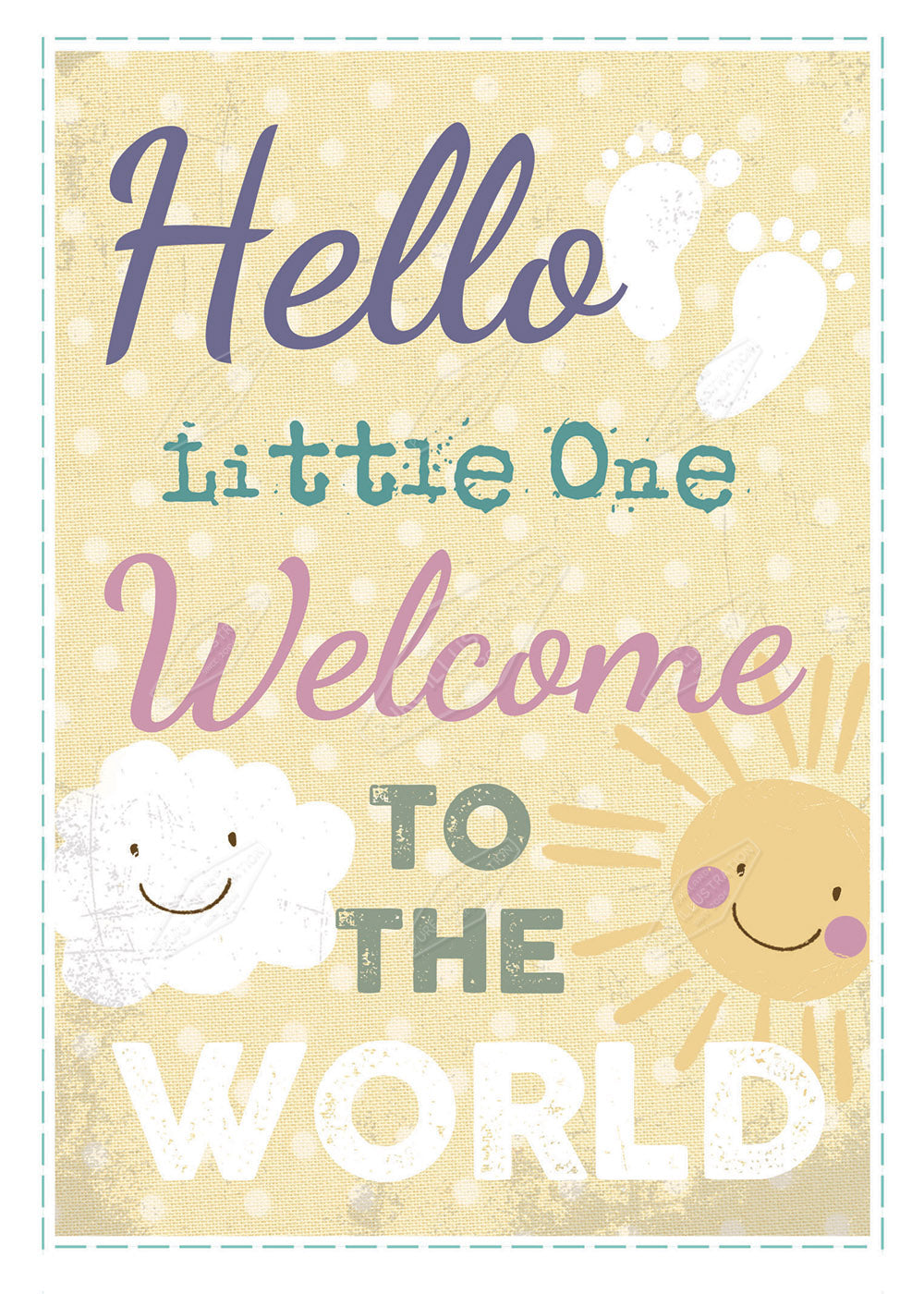 00027830DEV - Deva Evans is represented by Pure Art Licensing Agency - New Baby Greeting Card Design