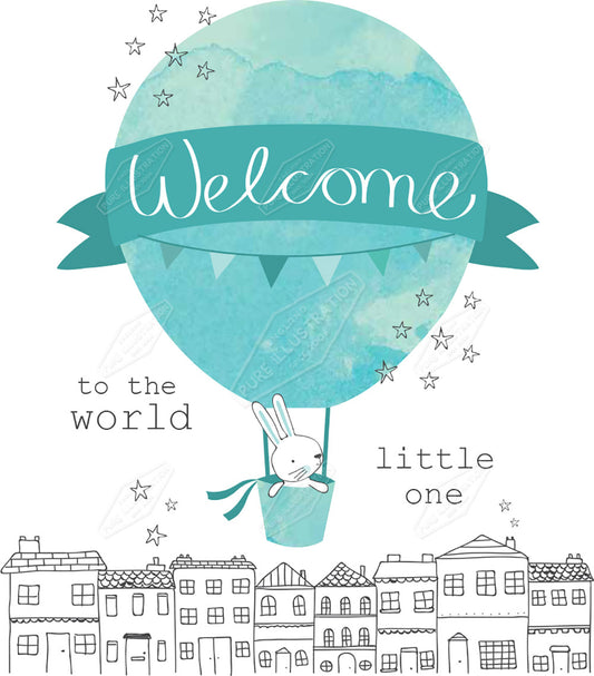 00028303JPH - Jessica Philpott is represented by Pure Art Licensing Agency - New Baby Greeting Card Design