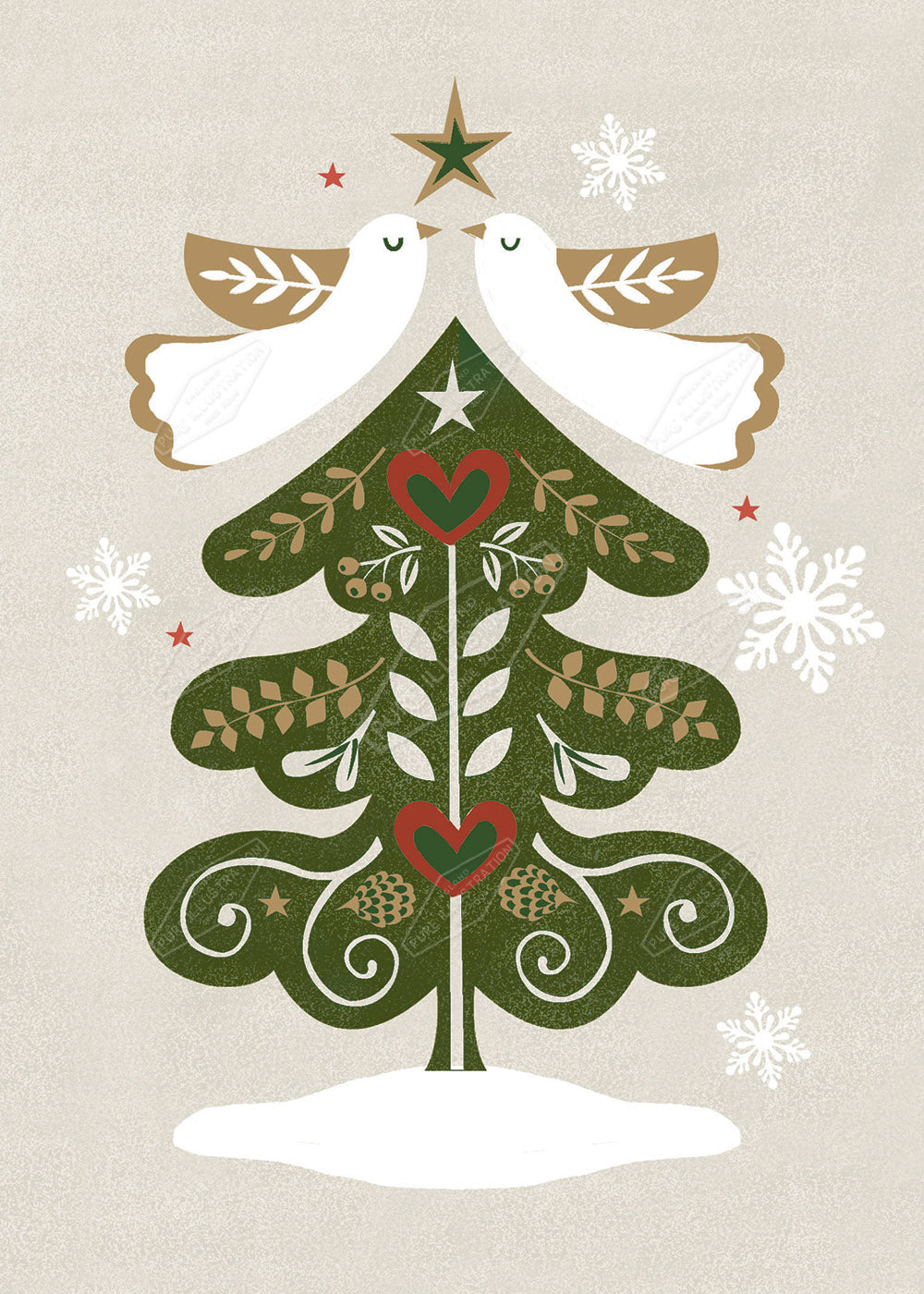 00028445DEV - Deva Evans is represented by Pure Art Licensing Agency - Christmas Greeting Card Design