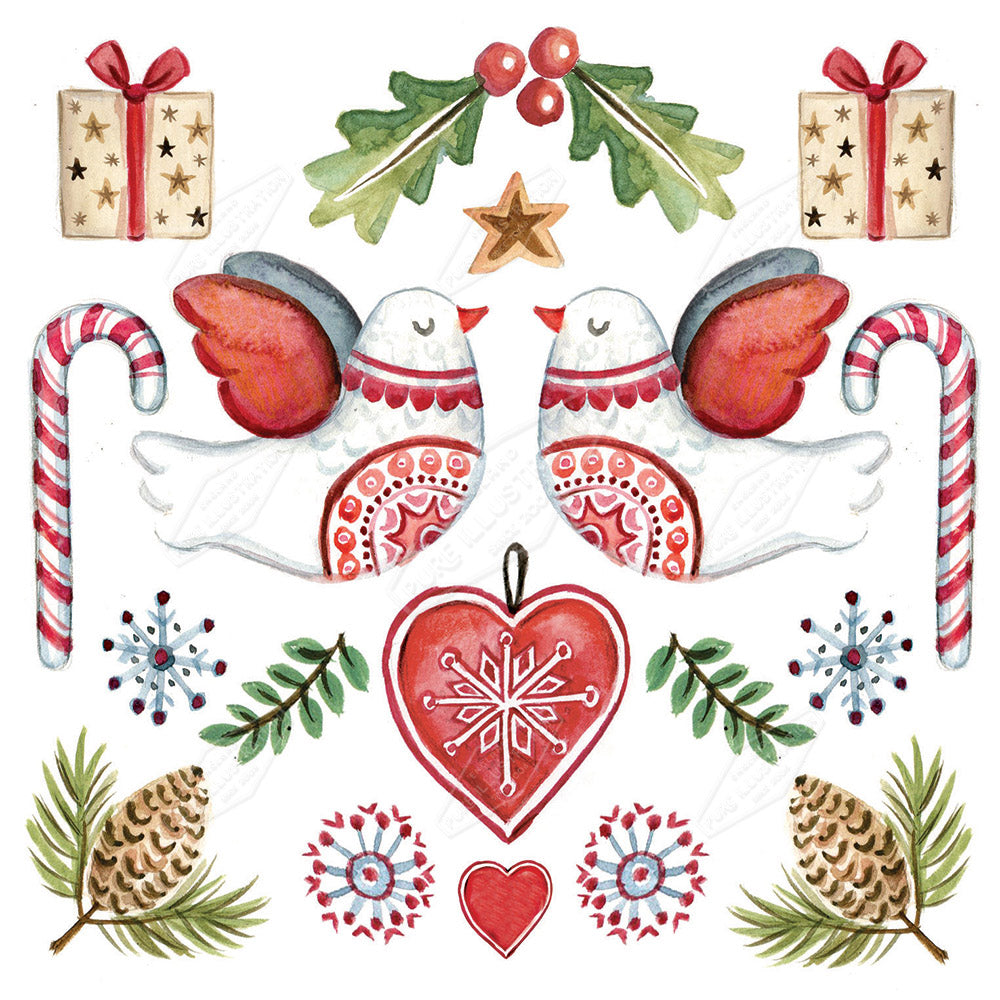 00028446DEV - Deva Evans is represented by Pure Art Licensing Agency - Christmas Greeting Card Design