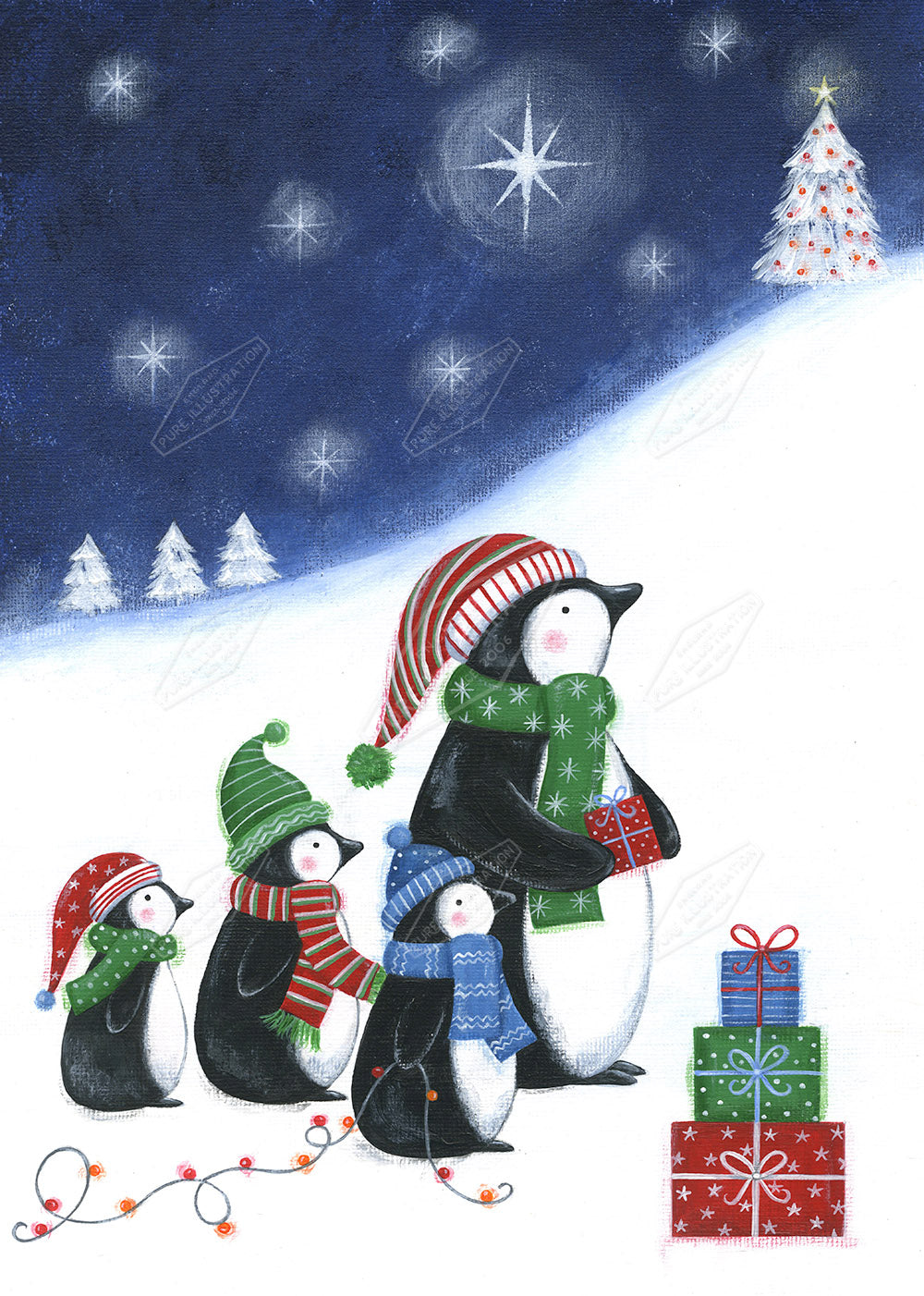 00028468AAI - Penguins following Star by Anna Aitken - Pure Art Licensing Agency
