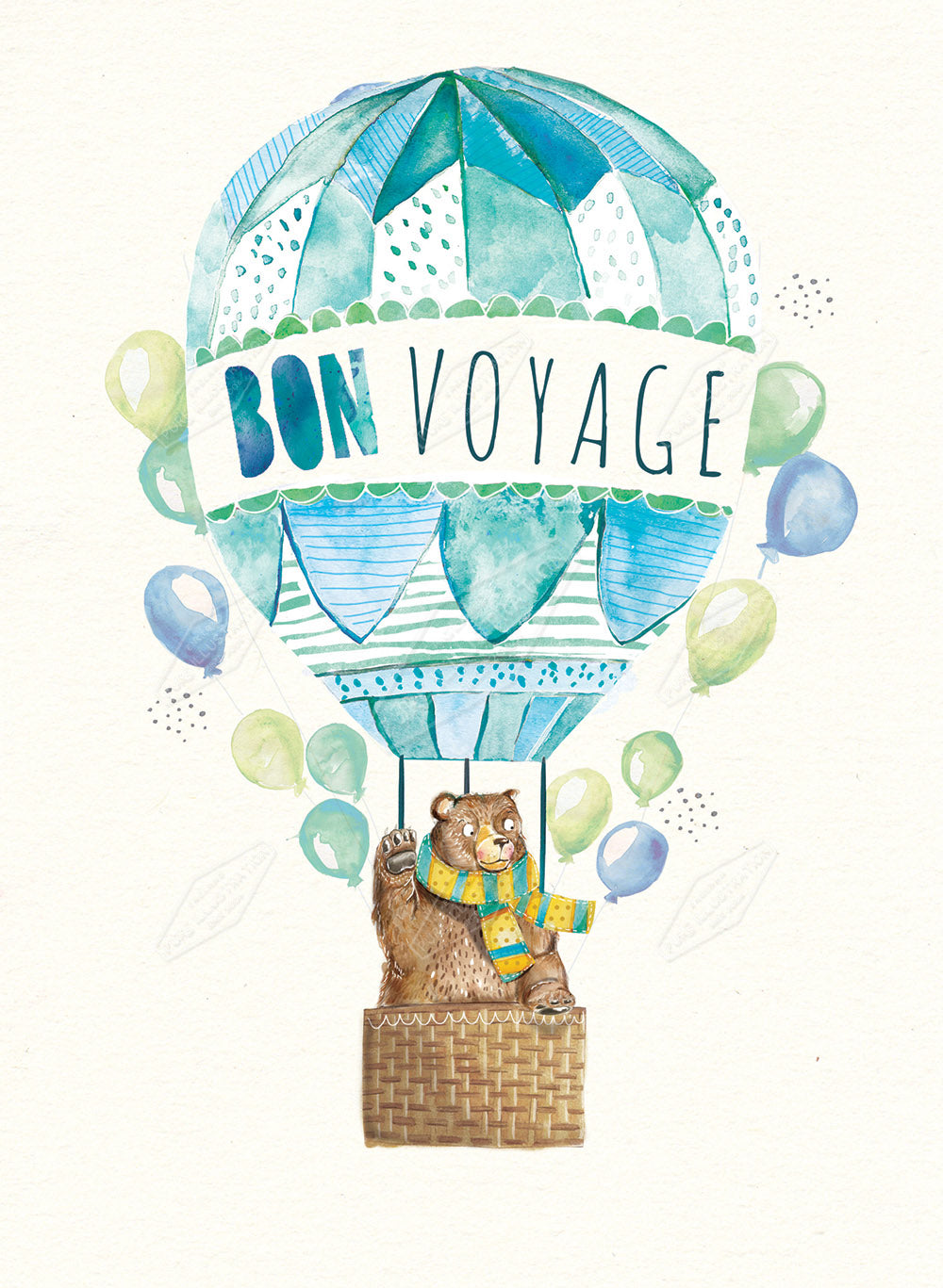 00028551EST- Emily Stalley is represented by Pure Art Licensing Agency - Bon Voyage Greeting Card Design