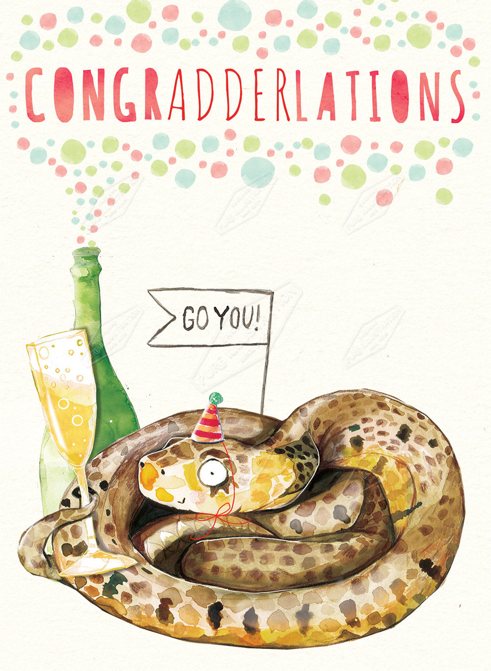 00028553EST- Emily Stalley is represented by Pure Art Licensing Agency - Congratulations Greeting Card Design