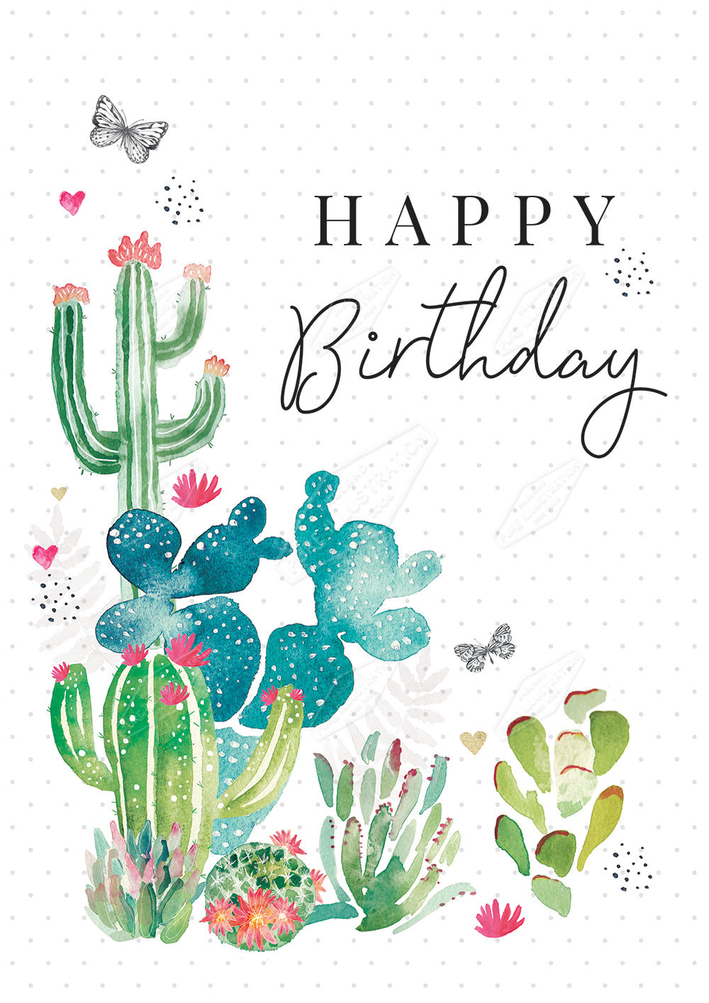 00028703EST- Emily Stalley is represented by Pure Art Licensing Agency - Birthday Greeting Card Design