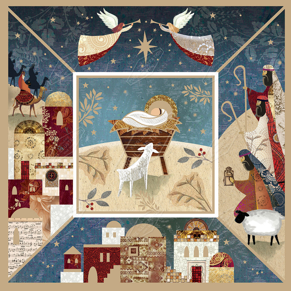 00028766DEV - Deva Evans is represented by Pure Art Licensing Agency - Christmas Greeting Card Design