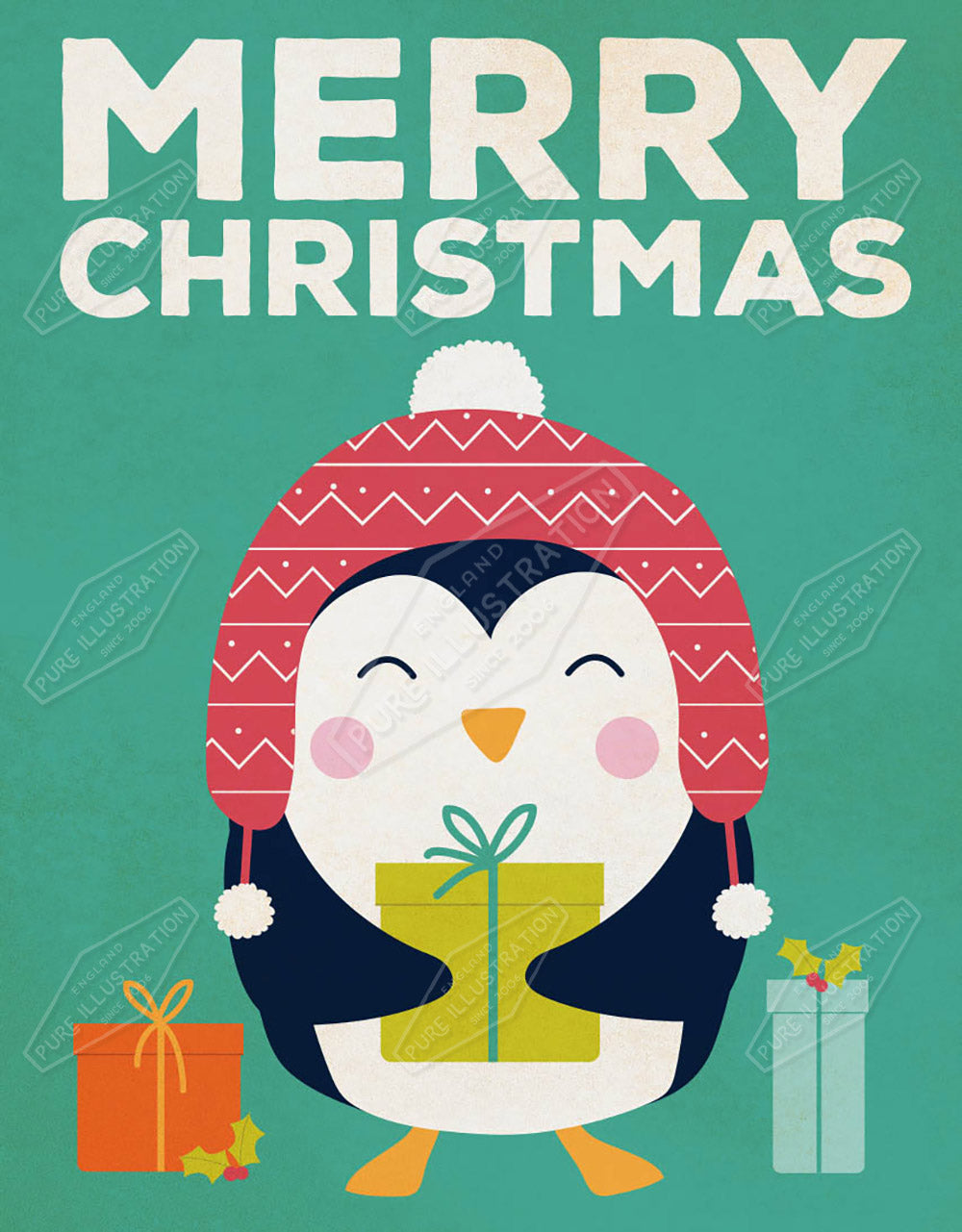 00029172JPH - Jessica Philpott is represented by Pure Art Licensing Agency - Christmas Greeting Card Design