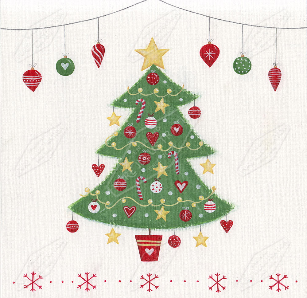 00029261AAI - Christmas Tree Illustration by Anna Aitken - Pure Art Licensing & Surface Design Agency