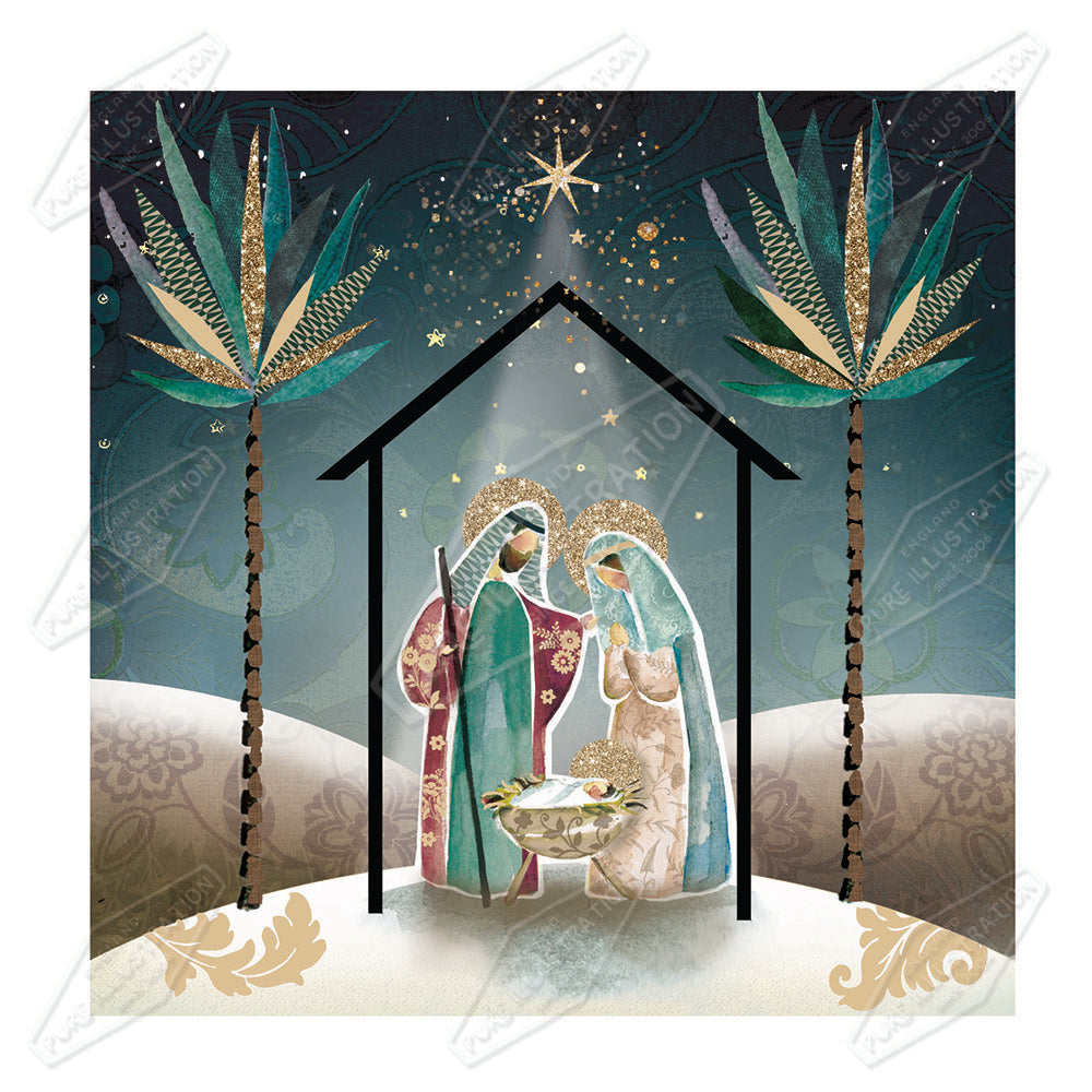 00029271DEV - Deva Evans is represented by Pure Art Licensing Agency - Christmas Greeting Card Design