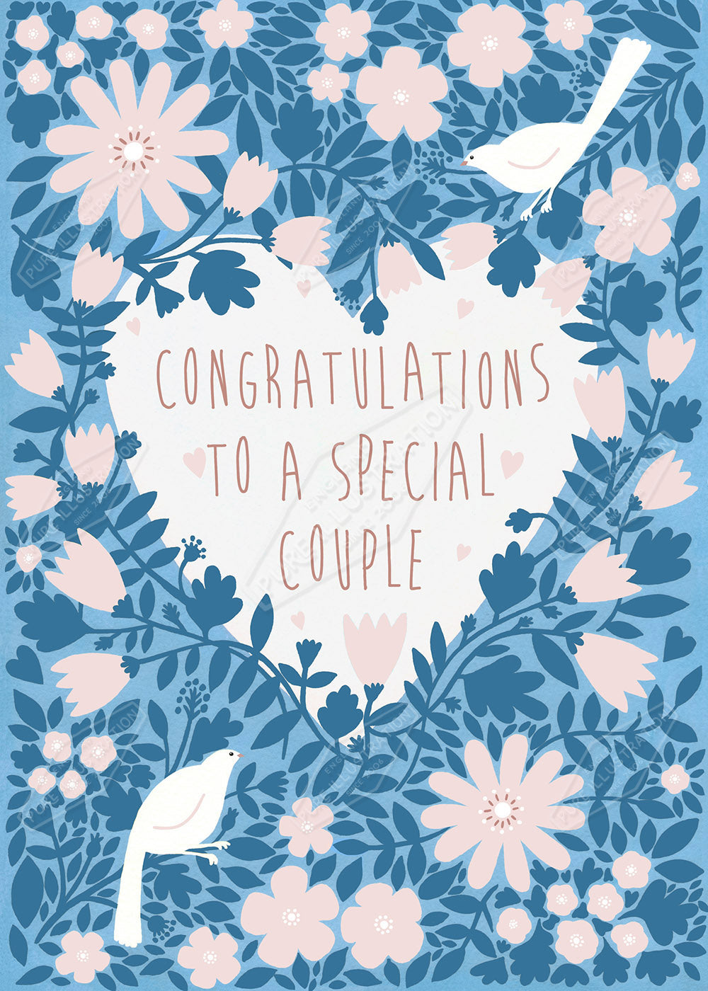 00029341SSN- Sian Summerhayes is represented by Pure Art Licensing Agency - Wedding Greeting Card Design