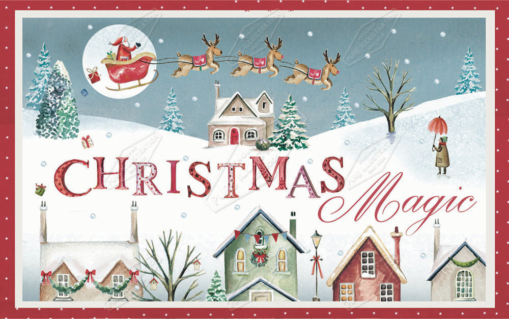00029433DEV - Deva Evans is represented by Pure Art Licensing Agency - Christmas Greeting Card Design