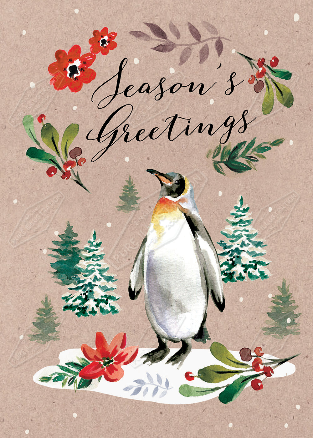00029443DEV - Deva Evans is represented by Pure Art Licensing Agency - Christmas Greeting Card Design