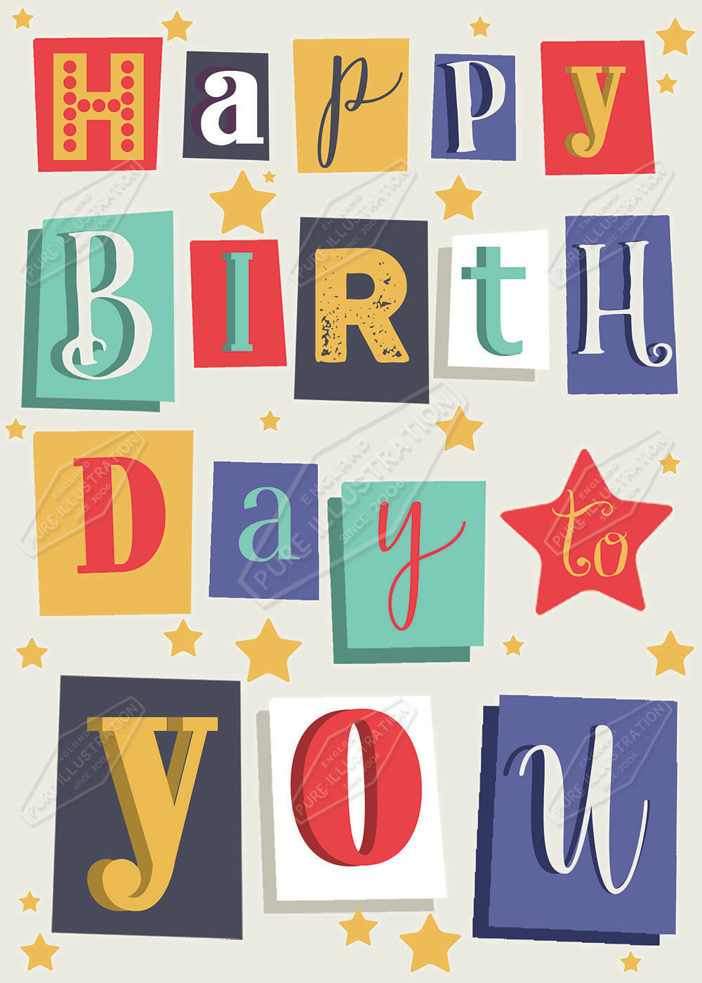 00029452DEV - Deva Evans is represented by Pure Art Licensing Agency - Birthday Greeting Card Design
