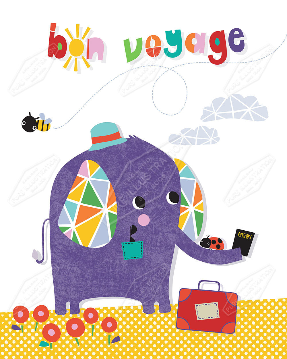 Children's Bon Voyage Design by Gill Eggleston for Pure Art Licensing Agency & Surface Design Studio