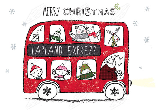 00029566CRE - Lapland Expess Christmas London Bus by Cory Reid for Pure Art Licensing Agency