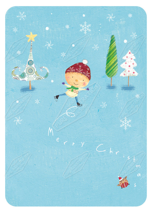 00029569CRE - Skating Boy Greeting Card Design by Cory Reid for Pure Art Licensing Agency