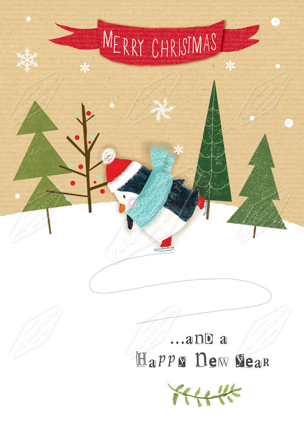 00029581CRE - Skating Penguin Illustration by Cory Reid - Pure Art Licensing & Surface Design Agents International