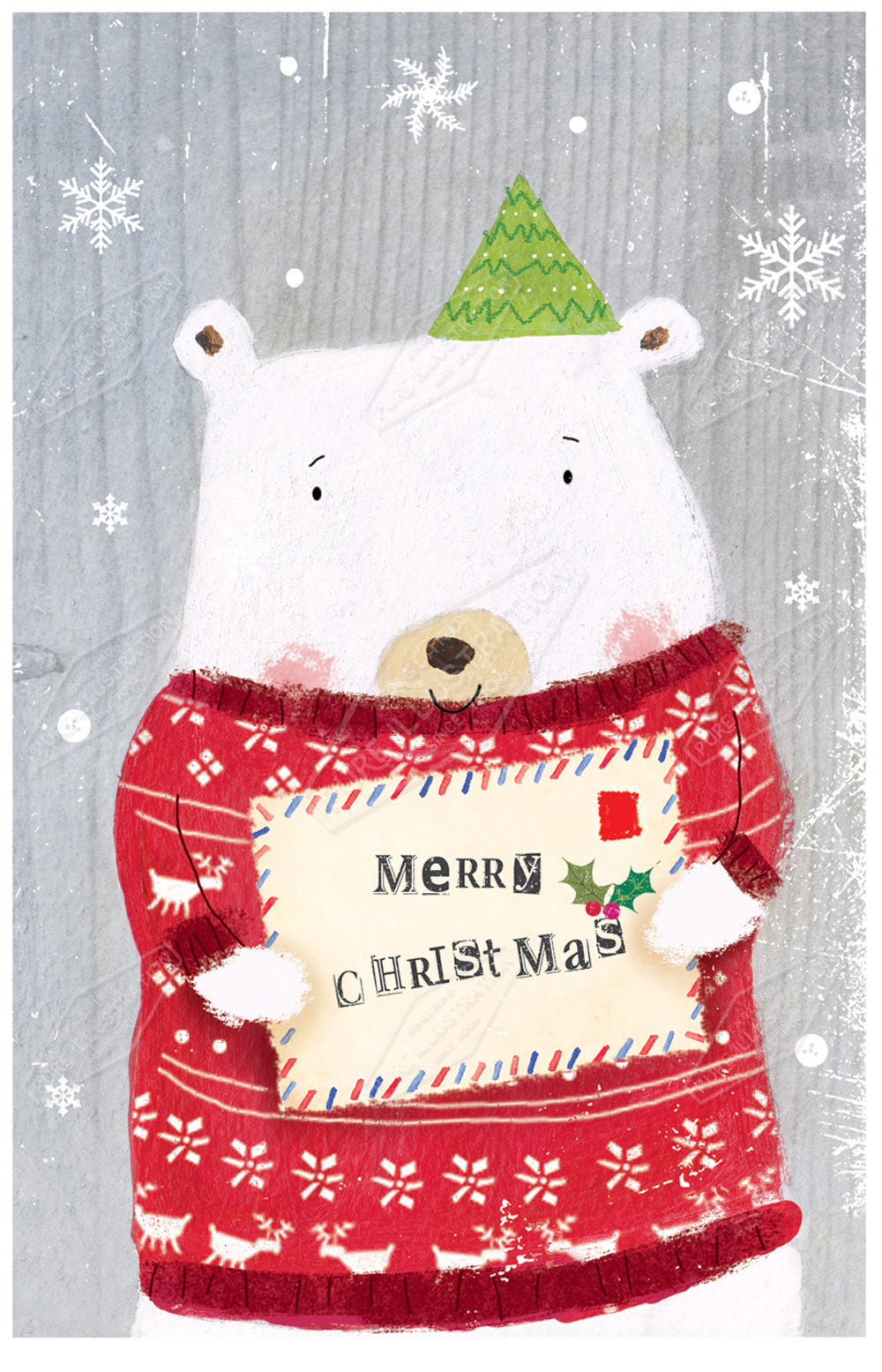 Polar Bear Christmas Illustration by Cory Reid for Pure Art Licensing Agency & Surface Design Studio