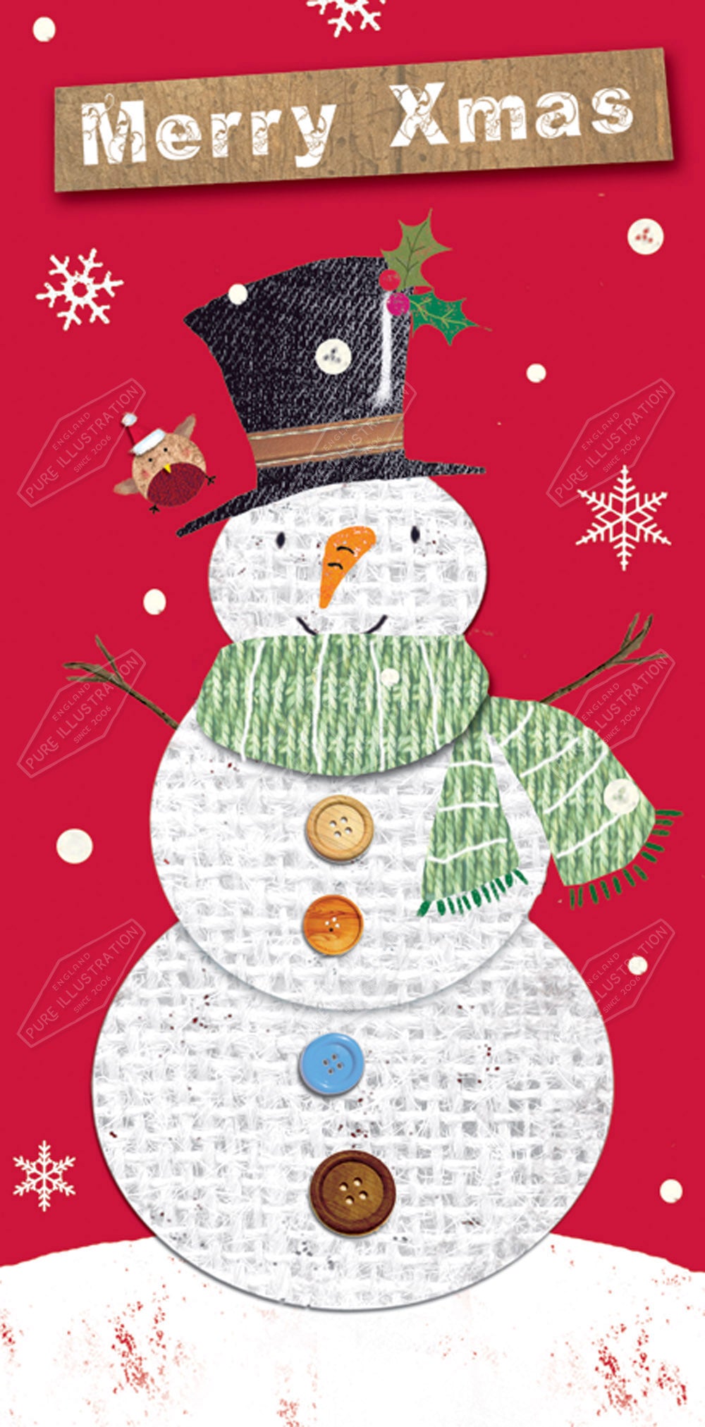 00029604CRE Christmas Snowman Design by Cory Reid for Pure Art Licensing Agency