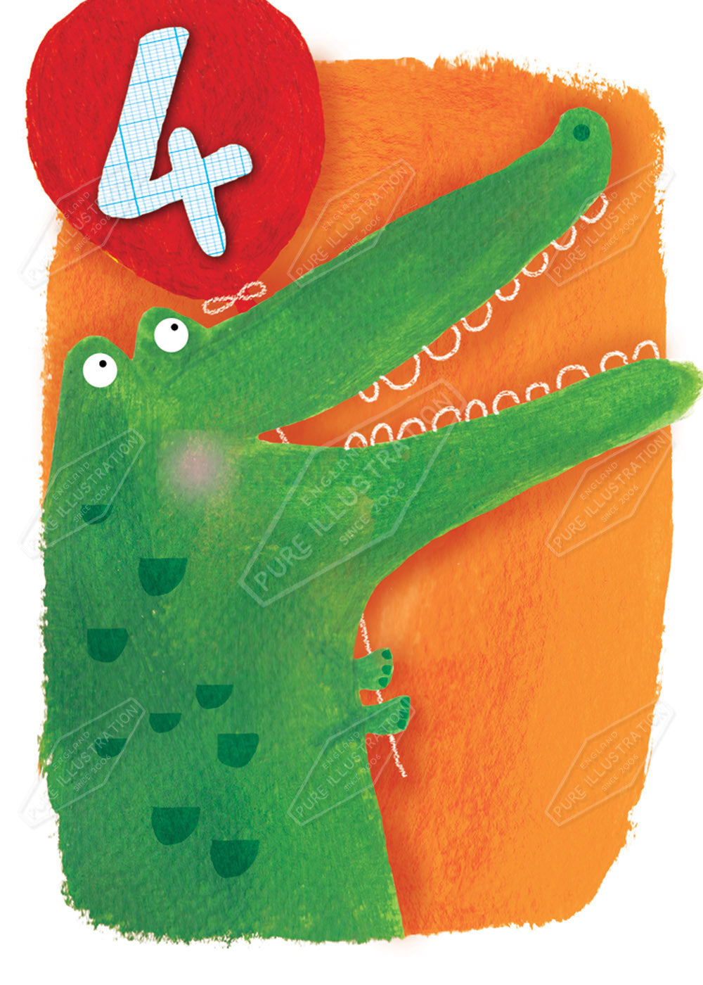 Crocodile Age Card Greeting Card Design by Cory Reid for Pure Art Licensing Agency International