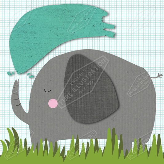 Sorry i Forgot Elephant Greeting Card Design by Cory Reid for Pure Art Licensing Agency & Surface Design Studio