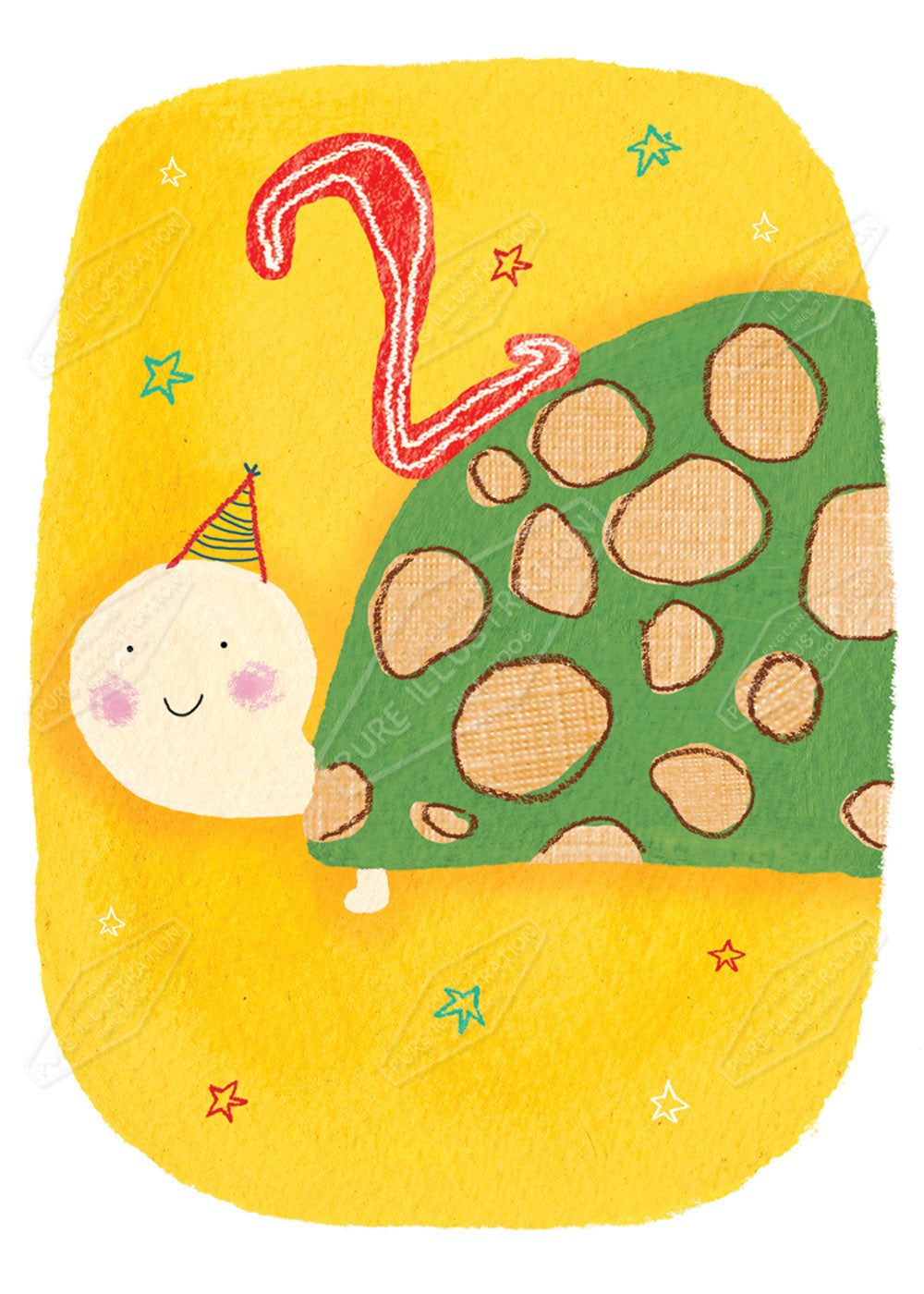 Birthday Tortoise Age Card - Greeting Card Design by Cory Reid for Pure Art Licensing Agency