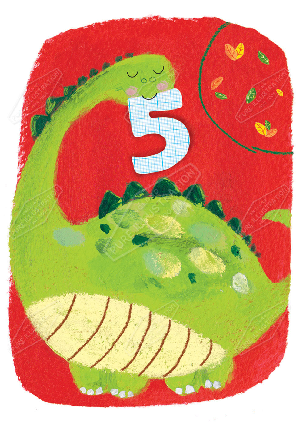 Birthday Dinosaur Age Card Greeting Card Design by Cory Reid for Pure art Licensing Agency & Surface Design Studio