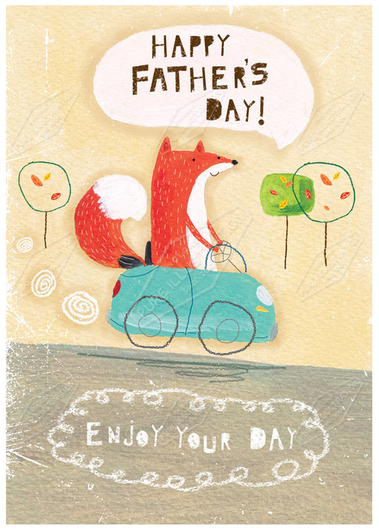 Foxy Father's Day Greeting Card Design by Cory Reid for Pure art Licensing Agency & Surface Design Studio
