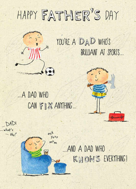Father's Day Greeting Card Design by Cory Reid for Pure art Licensing Agency & Surface Design Studio
