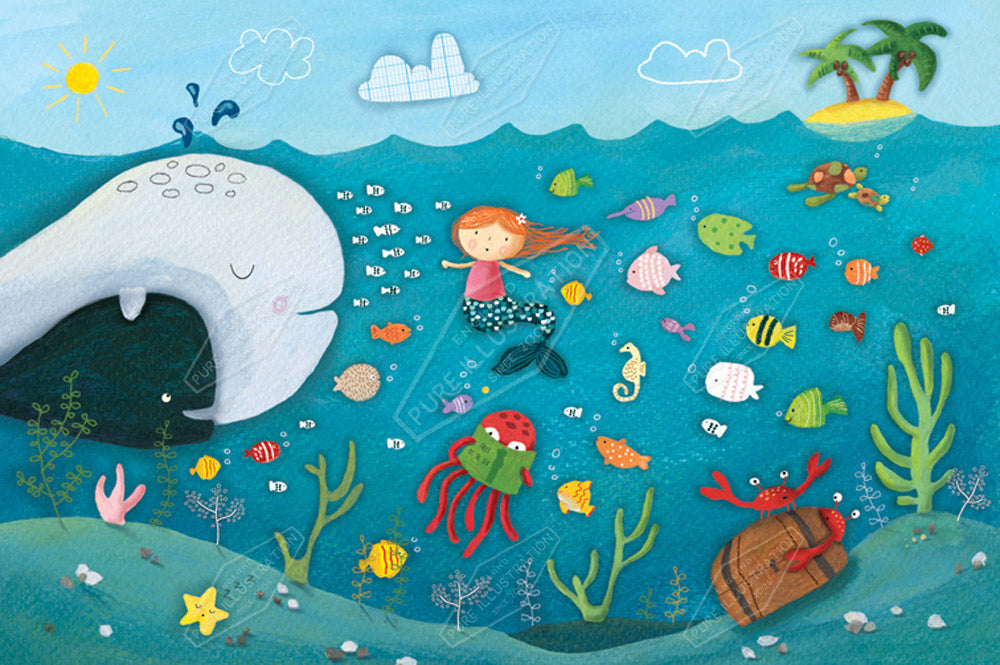 Children's Aquatic Design by Cory Reid for Pure Art Licensing Agency & Surface Design Studio