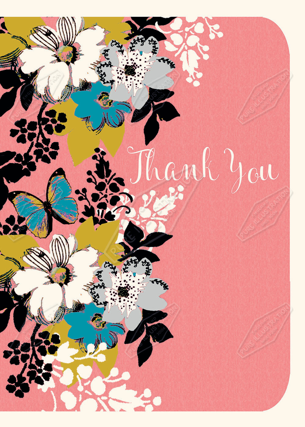 00029745DEV - Deva Evans is represented by Pure Art Licensing Agency - Thank You Greeting Card Design